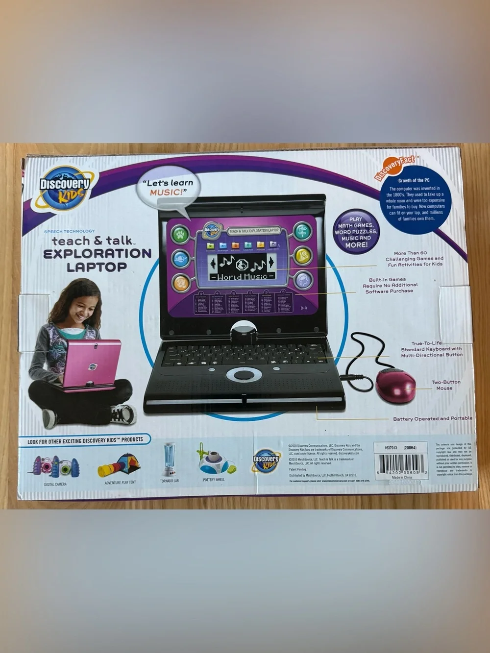 NIB 2010 Discovery Kids Teach & Talk Exploration Laptop Pink Mouse